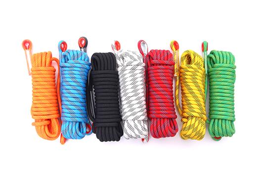 Colored mountaineering rope